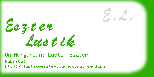 eszter lustik business card